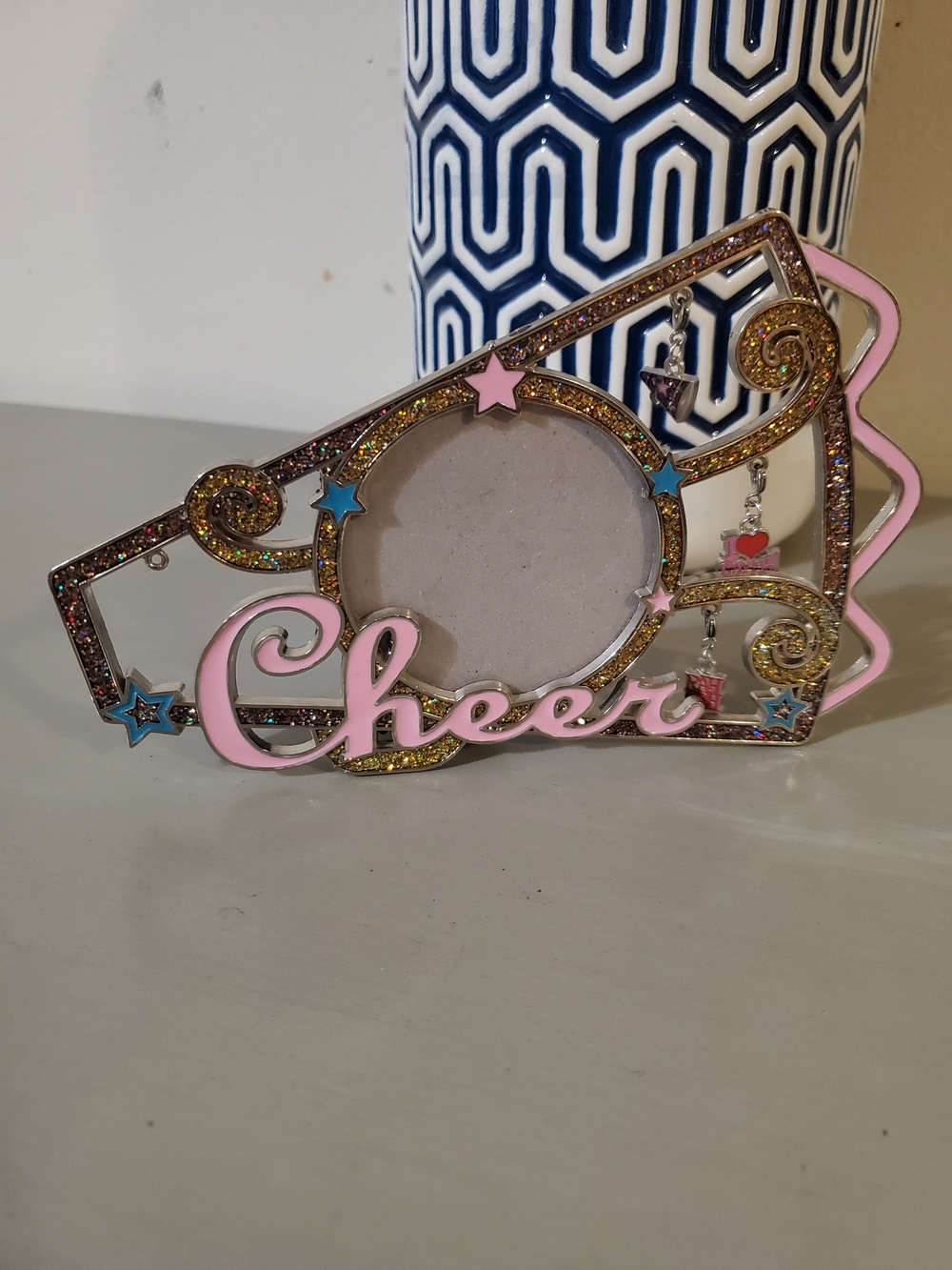Y2k Cheer Glitter Pink Megaphone Frame Cheerleading Decor Gift